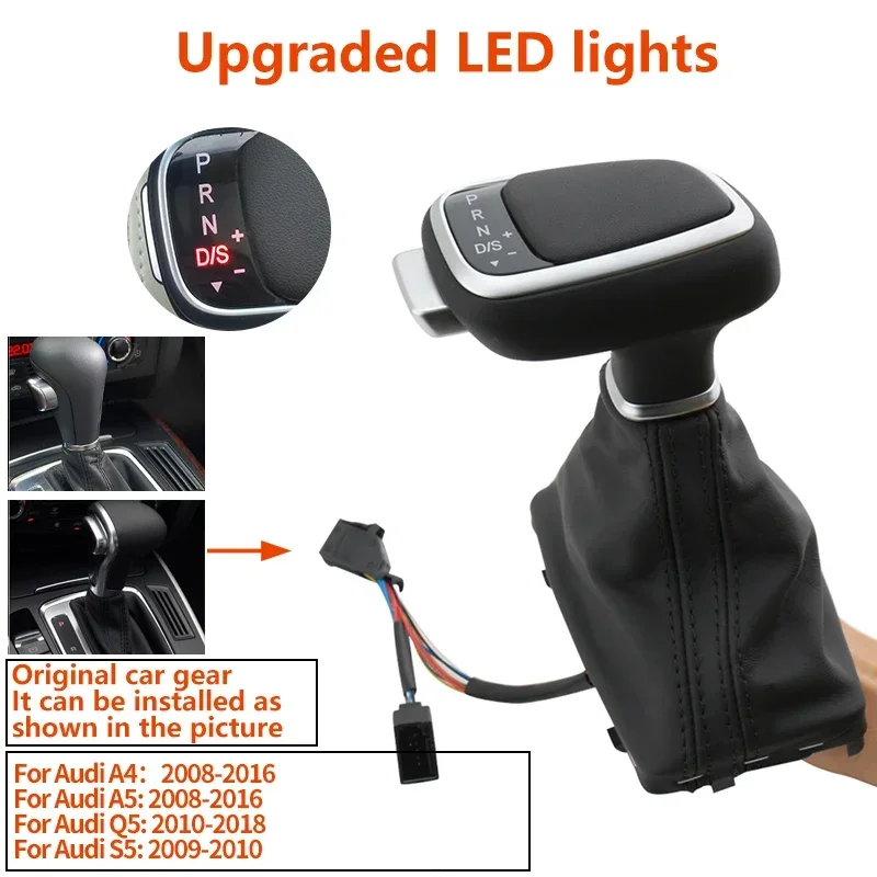 LED Gear Shift Knob For Audi A6 C6 C7 A4 B8 S6 A7 A5 8t Q5 8r Q7 4L A3 8P S5 S7 gear Stick Lever Head Gearbox handle accessories - Image 17