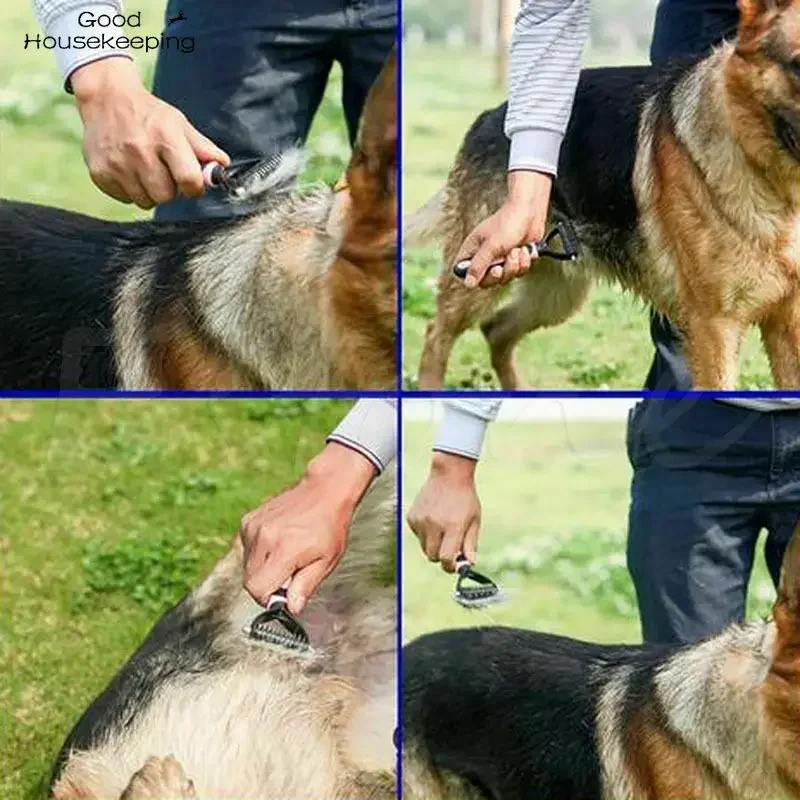 Pets Fur Knot Cutter Dog Grooming Shedding Tools Pet Cat Hair Removal Comb Brush Double sided Pet Products Suppliers - Image 3