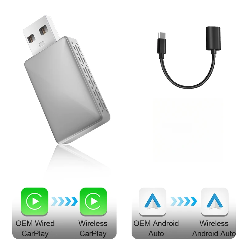 Carplay Car Play Android Auto Wireless Adapter Smart AI Box Car OEM Wired Android Auto To Wireless USB Dongle for Toyota Volvo - Image 7