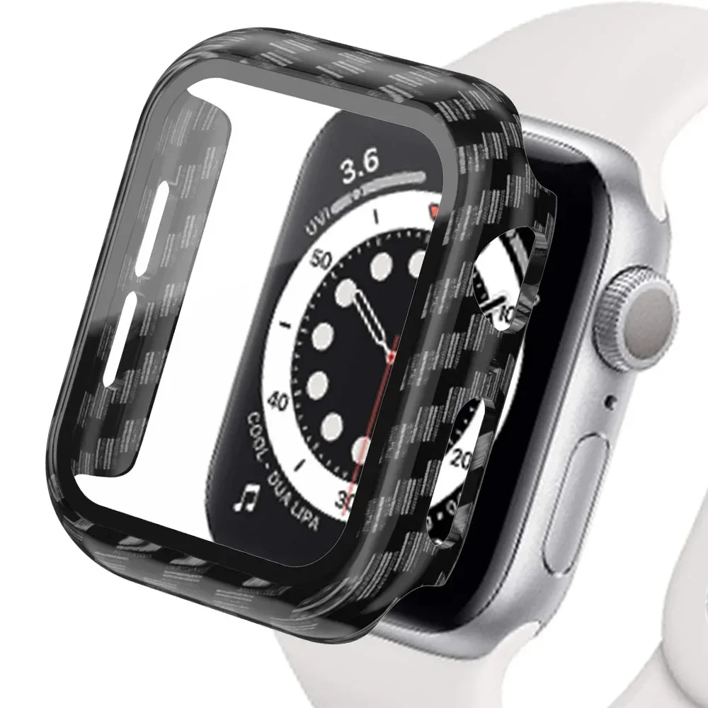 Glass+Matte Watch Cover for Apple Watch Case 45mm 41mm 44mm 40mm 42mm 38mm Bumper+Screen Protector for Iwatch SE 9 8 7 6 5 4 3 2 - Image 8