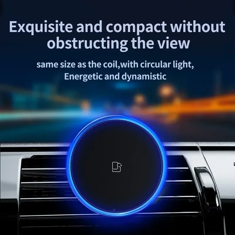 30W Magnetic Car Wireless Charger RGB For iPhone 12 13 14 15 Pro Max Macsafe Car Phone Holder Stand Mount Fast Charging Station - Image 3