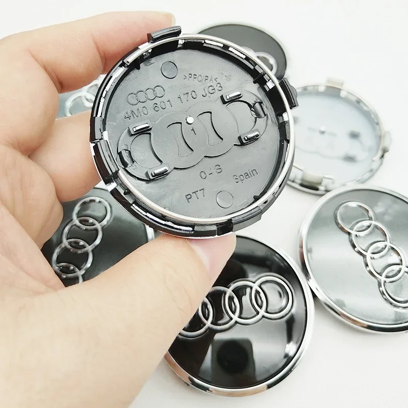 4pcs 60mm 61mm 68mm 69mm Car Styling Wheel Hub Center Cover Badge For Audi TT B5 B6 B7 B8 8P 8V 8L C6 C7 4F A1 A3 A5 A6 Q3 Q5 A8 - Image 4