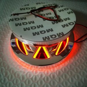 VW 11cm 5D Logo Light LED Rear Badge Light Front Grille For VW Bora Golf Jetta POLO MAGOTAN Passat Logo Light  Trunk Sticker