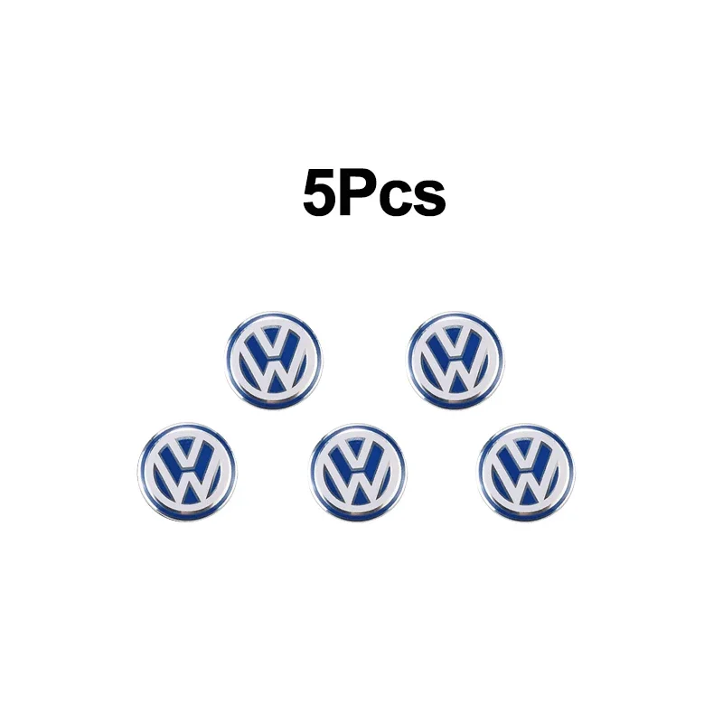 5/10Pcs 14mm Aluminium Metal Car Styling Remote Key Stickers For Volkswagen GTI R-Line R Polo Golf Passat Scirocco Jetta Tiguan - Image 7
