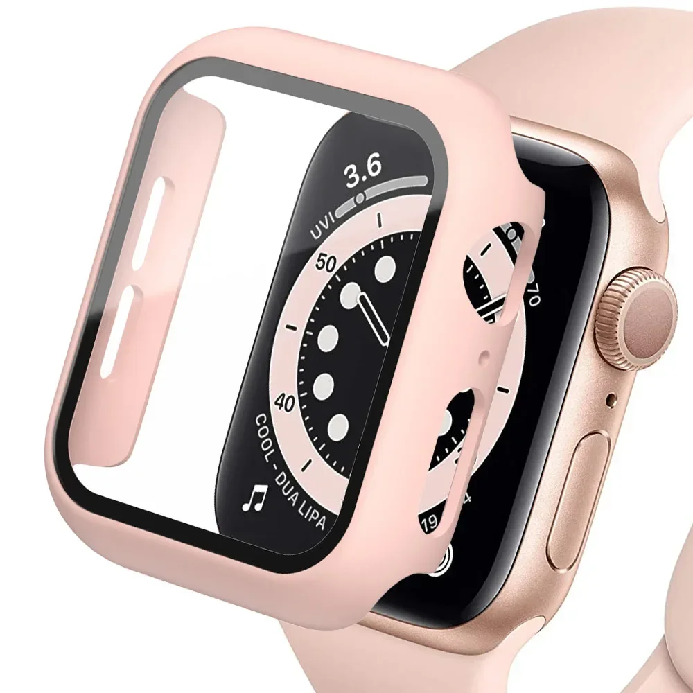 Glass+Matte Watch Cover for Apple Watch Case 45mm 41mm 44mm 40mm 42mm 38mm Bumper+Screen Protector for Iwatch SE 9 8 7 6 5 4 3 2 - Image 7