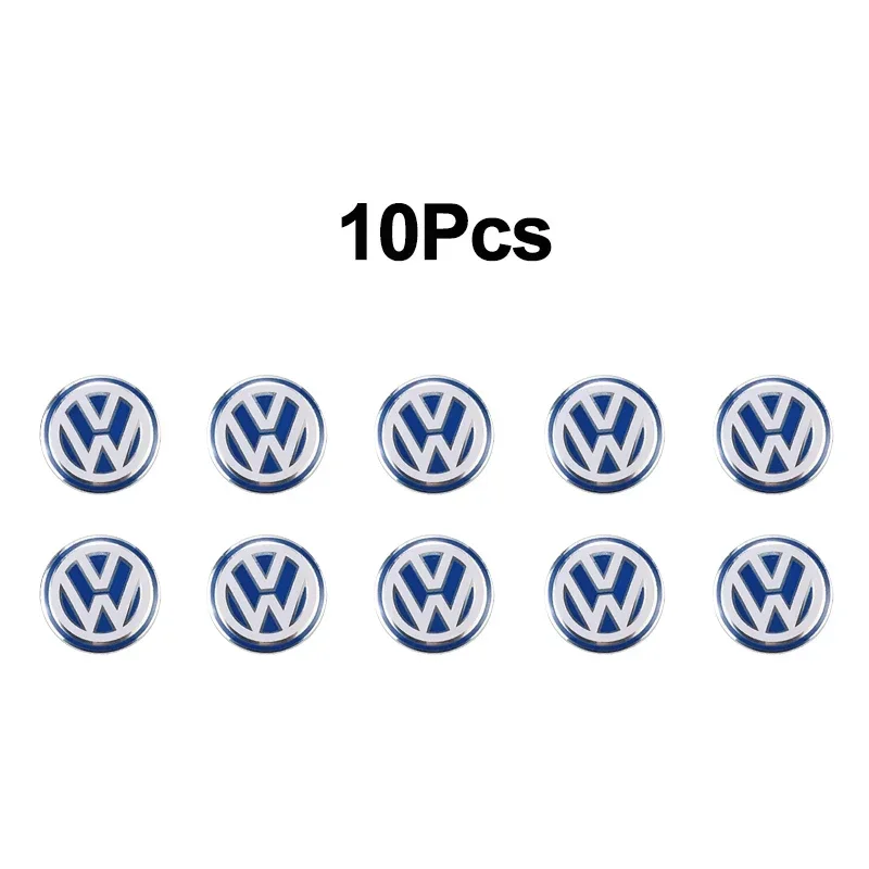 5/10Pcs 14mm Aluminium Metal Car Styling Remote Key Stickers For Volkswagen GTI R-Line R Polo Golf Passat Scirocco Jetta Tiguan - Image 10