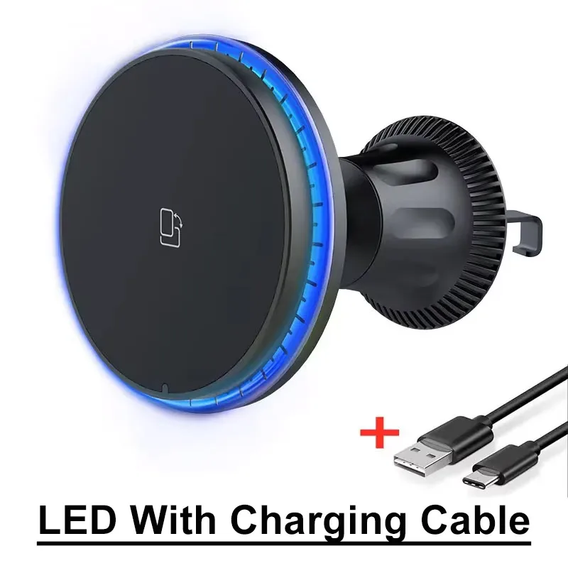 30W Magnetic Car Wireless Charger RGB For iPhone 12 13 14 15 Pro Max Macsafe Car Phone Holder Stand Mount Fast Charging Station - Image 10