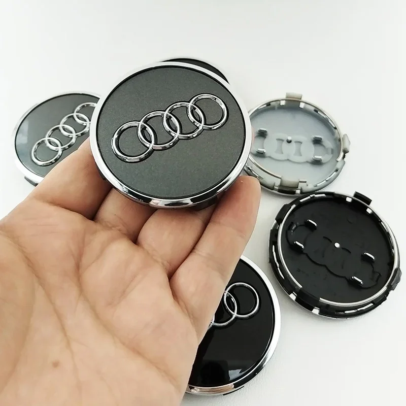 4pcs 60mm 61mm 68mm 69mm Car Styling Wheel Hub Center Cover Badge For Audi TT B5 B6 B7 B8 8P 8V 8L C6 C7 4F A1 A3 A5 A6 Q3 Q5 A8 - Image 3