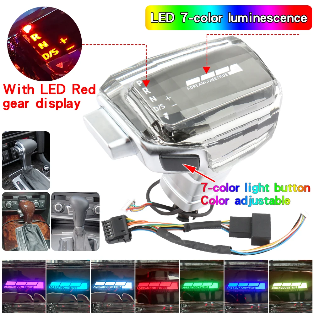LED Gear Shift Knob For Audi A6 C6 C7 A4 B8 S6 A7 A5 8t Q5 8r Q7 4L A3 8P S5 S7 gear Stick Lever Head Gearbox handle accessories - Image 19