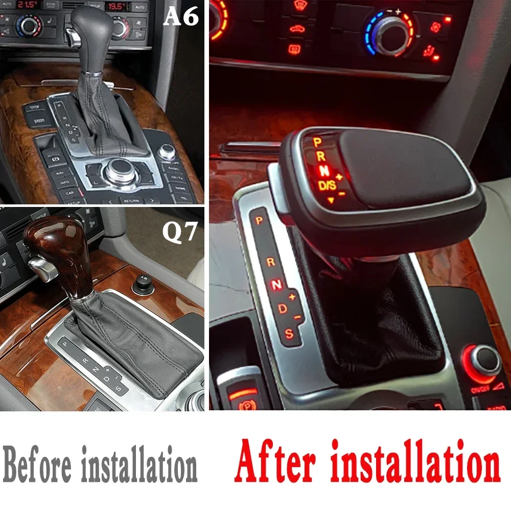 LED Gear Shift Knob For Audi A6 C6 C7 A4 B8 S6 A7 A5 8t Q5 8r Q7 4L A3 8P S5 S7 gear Stick Lever Head Gearbox handle accessories - Image 2