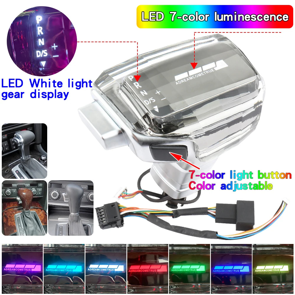 LED Gear Shift Knob For Audi A6 C6 C7 A4 B8 S6 A7 A5 8t Q5 8r Q7 4L A3 8P S5 S7 gear Stick Lever Head Gearbox handle accessories - Image 9