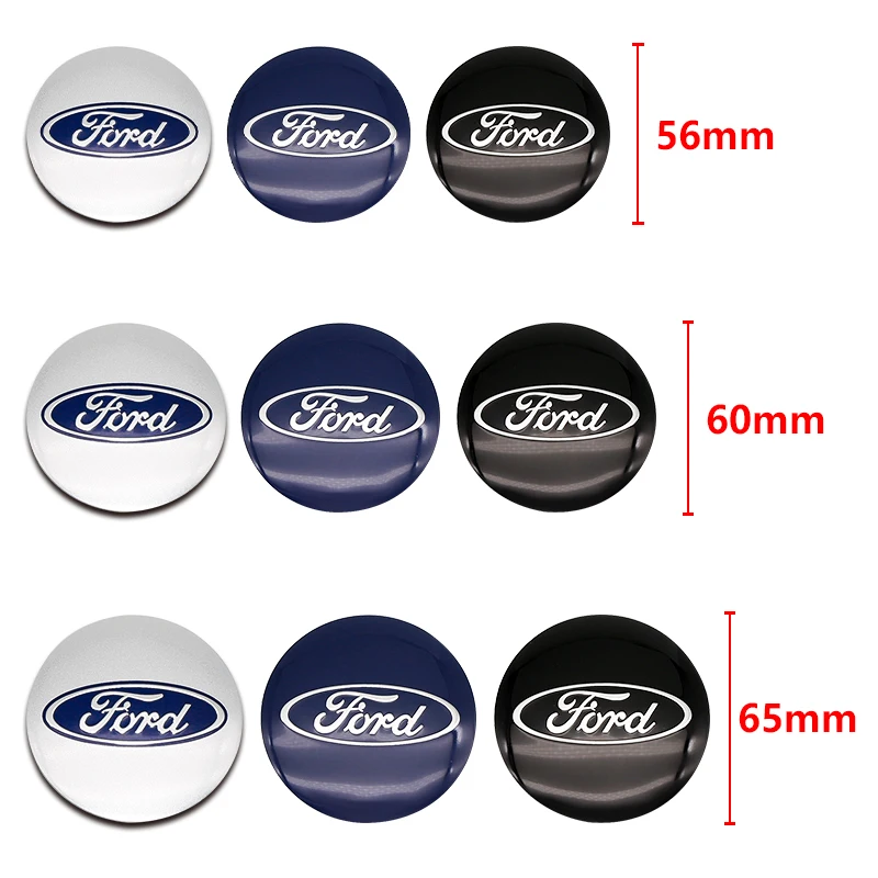Ford 56mm 60mm 65mm Aluminum Auto Wheel Center Hub Cap Sticker For Ford Fiesta Mondeo Fusion Explorer Escape Shelby Edge Styling - Image 2