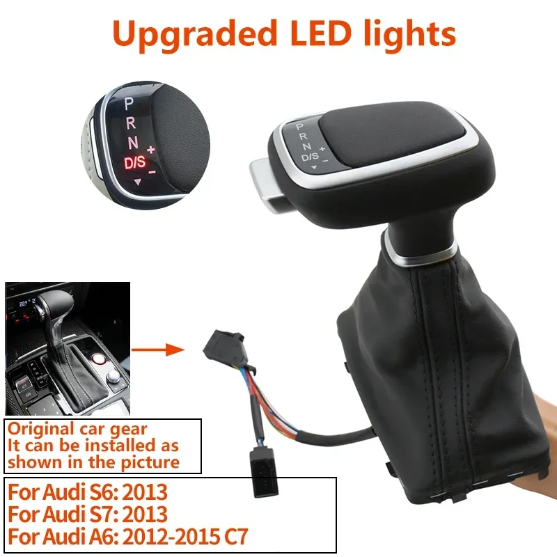 LED Gear Shift Knob For Audi A6 C6 C7 A4 B8 S6 A7 A5 8t Q5 8r Q7 4L A3 8P S5 S7 gear Stick Lever Head Gearbox handle accessories - Image 7