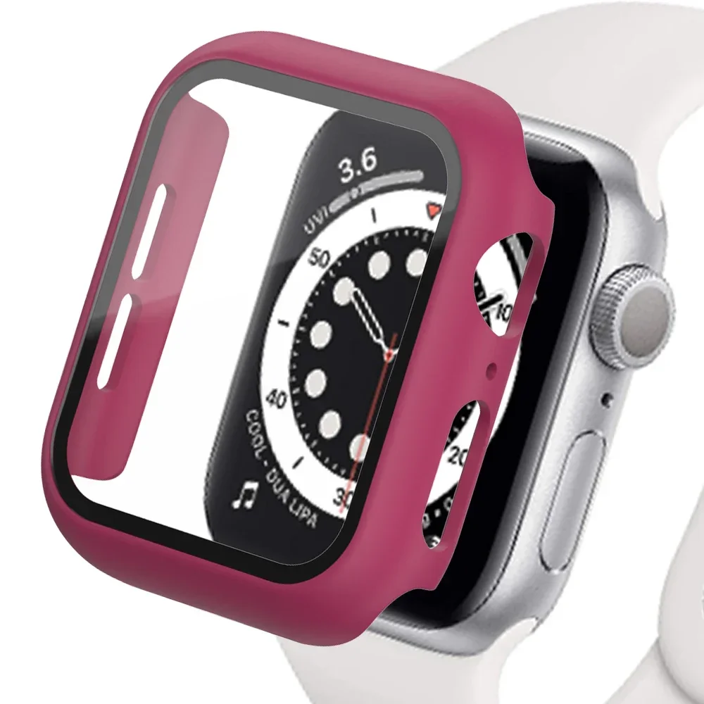 Glass+Matte Watch Cover for Apple Watch Case 45mm 41mm 44mm 40mm 42mm 38mm Bumper+Screen Protector for Iwatch SE 9 8 7 6 5 4 3 2 - Image 18