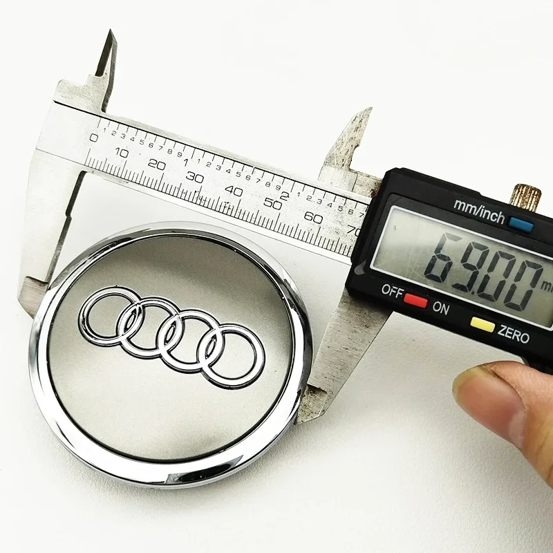 4pcs 60mm 61mm 68mm 69mm Car Styling Wheel Hub Center Cover Badge For Audi TT B5 B6 B7 B8 8P 8V 8L C6 C7 4F A1 A3 A5 A6 Q3 Q5 A8 - Image 6
