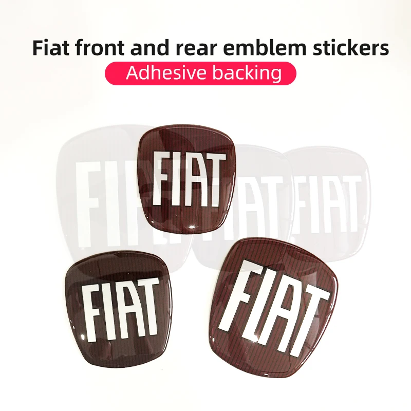 3D 7cm 7.5cm 9cm Epoxy Car Front logo Front grill front hood Rear Bumper tail door trunk Emblem sticker Accessories For 500