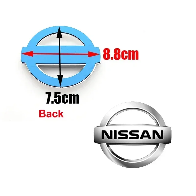 ABS Car Front Rear Logo Silver Emblem for Nissan Qashqai X-Trail Kicks Juke Leaf Micra Patrol Maxima Murano Altima Teana Versa L - Image 14