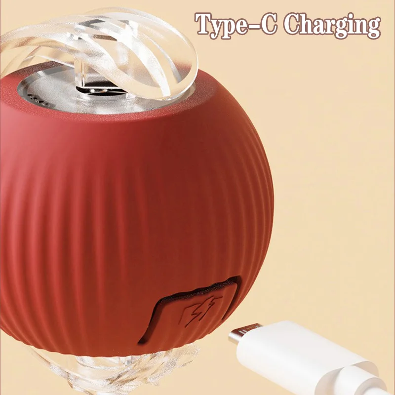 Cat Interactive Electric Toy Automatic Rolling Ball with Faux Tail - Rechargeable Smart Pet Training Toy for Dog & Cat to Imitat - Image 4