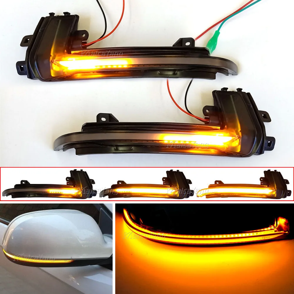 2 Pieces Dynamic Blinker Mirror Light For Audi A4 A5 B8 A3 8P Q3 A6 C6 4F S6 LED Turn Signal Side Indicator Blinker SQ3 A8 D3 8K