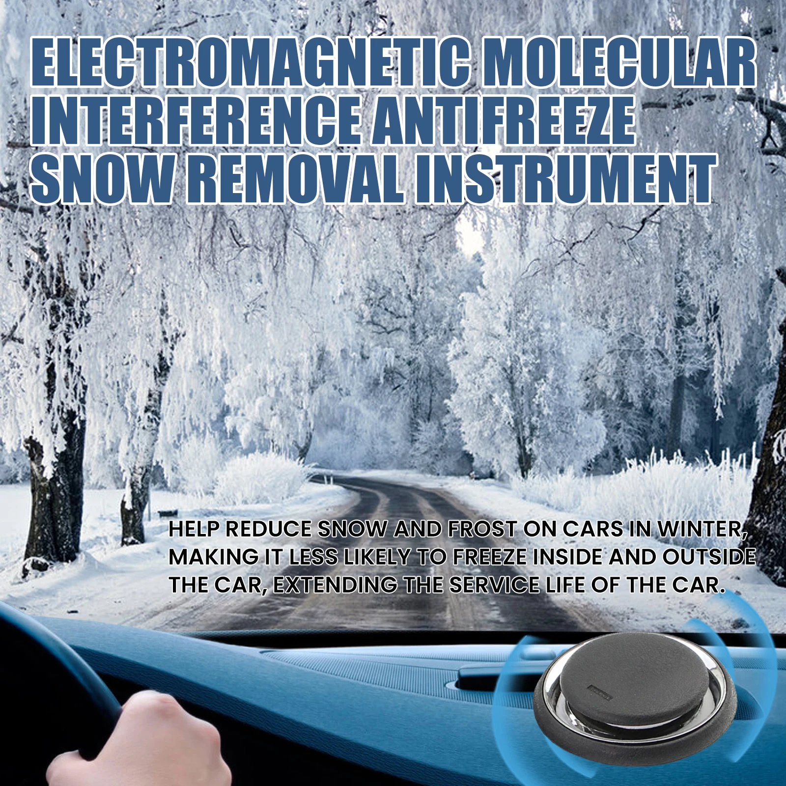 Advanced Electromagnetic Car De-Icer Portable Molecular Oscillation Ice Remover Tool for Windshield Instant Defroster & Demister - Image 2