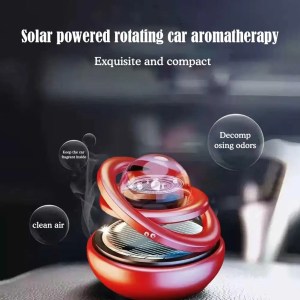 Solar Powered Rotation Solar Aromatherapy Car Air Freshener Suspended Planet Fragrance Auto Aroma Diffuser Car Ornaments
