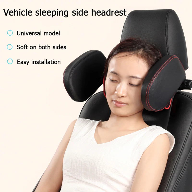 Car Neck Headrest Pillow Cushion Car Seat Memory Foam Pad Sleep Side Head Telescopic Support on Cervical Spine for Adults Child - Image 2