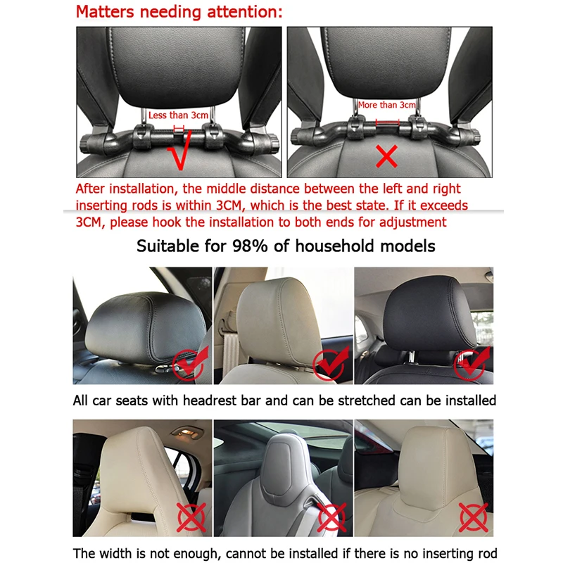 Car Neck Headrest Pillow Cushion Car Seat Memory Foam Pad Sleep Side Head Telescopic Support on Cervical Spine for Adults Child - Image 6