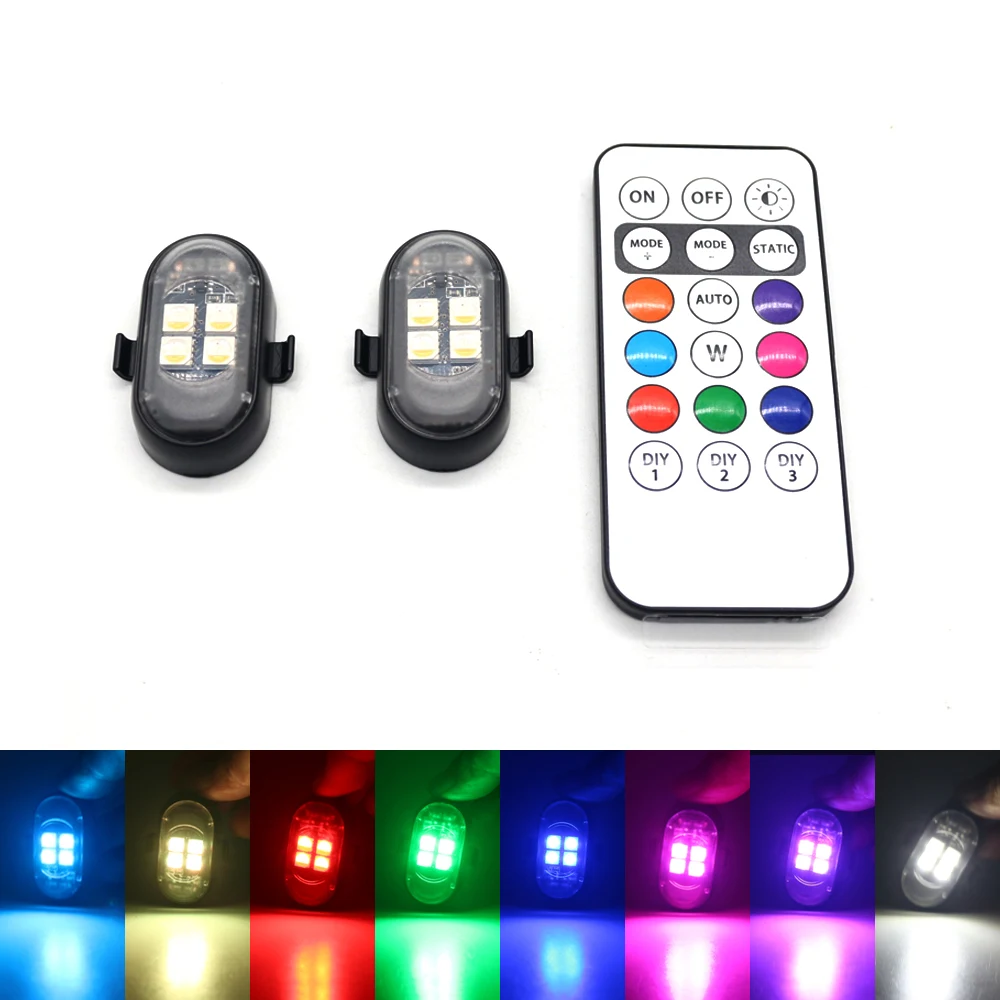 Upgrade RGB Car Atmosphere Lights, Larger Battery & Brighter, Type-C Charging Cable, Wireless Remote Multi-Mode for Car Motorcyc - Image 6