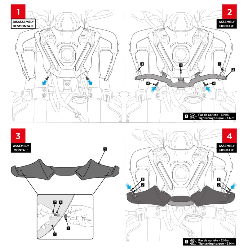 New For YAMAHA MT 09 MT-09 2021 2022 2023 Motorcycle mt 09 MT09 SP Naked Front Spoiler Winglet Aerodynamic Wing Kit Spoiler - Image 4