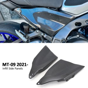 New Motorcycle ABS Frame Protector Cover Infill Side Panels Fairings with Mounting Kit 2021 2022 For Yamaha MT-09 MT09 MT 09