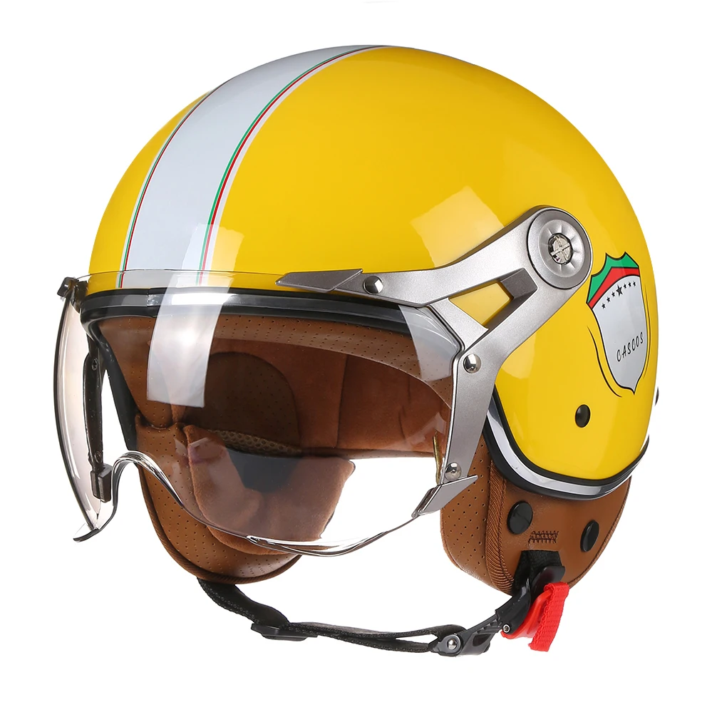 2024 NEW Vintage Motorcycle Helmet Jet Unisex DOT Certification 3/4 Helmet Retro Half Open Helmet Motorcycle Scooter Casco - Image 7