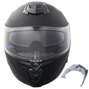 SucceBuy Motorcycle Helmet Full Face Smart Street ABS&High Density Helmet with Bluetooth Slot&Interchangeable Lens Fit for Adult