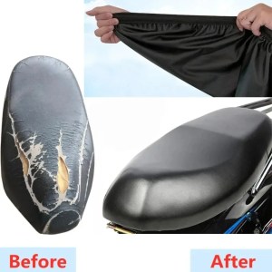 All-Weather PU Leather Seat Cover – Waterproof Sunscreen Motorcycle & Scooter Cushion Protector