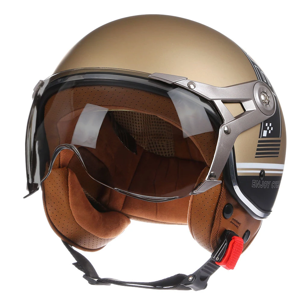 2024 NEW Vintage Motorcycle Helmet Jet Unisex DOT Certification 3/4 Helmet Retro Half Open Helmet Motorcycle Scooter Casco - Image 12