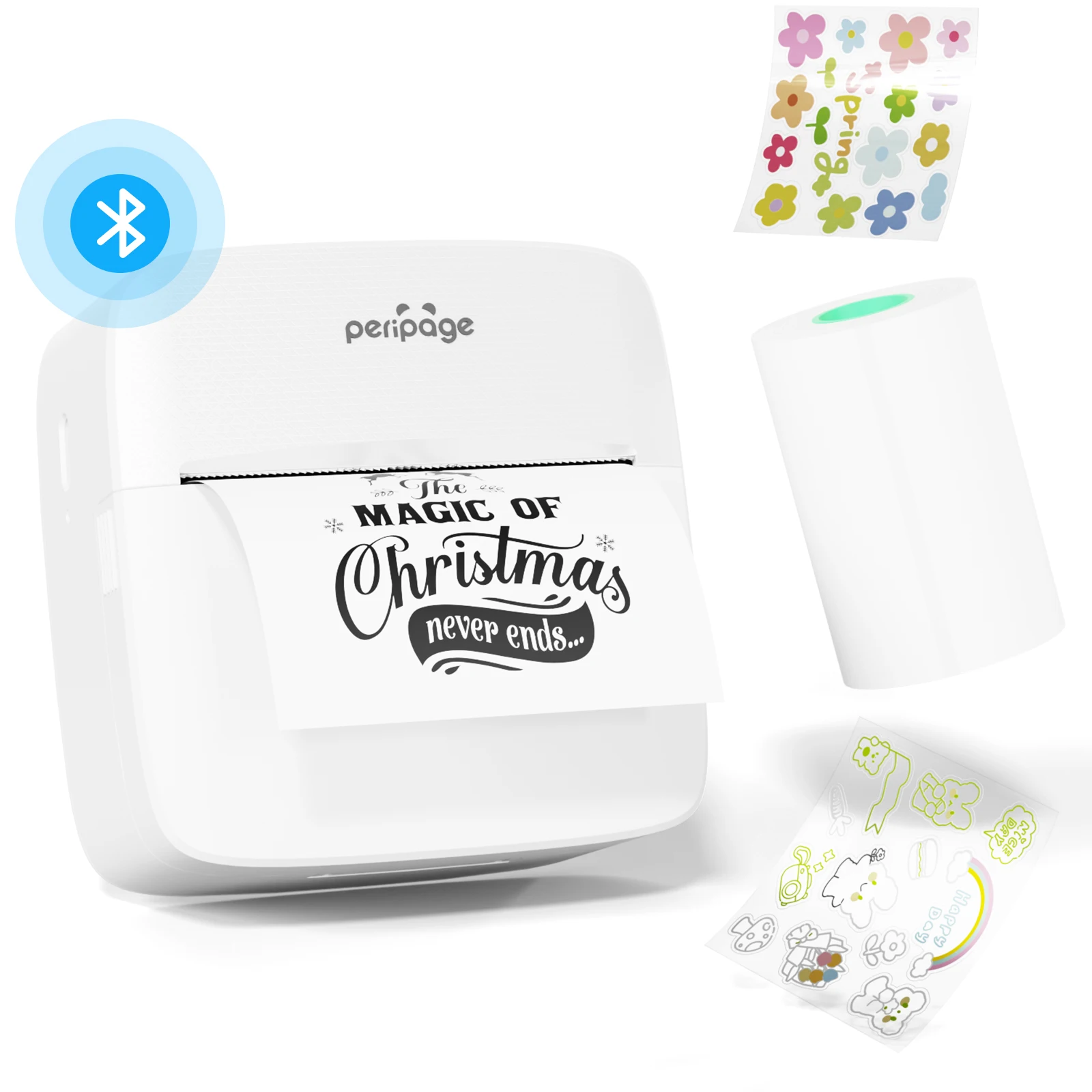 PeriPage Mini Printer, Small Photo Printer for Study Photos Notes,Thermal Sticker Printers Compatible with IOS/Android
