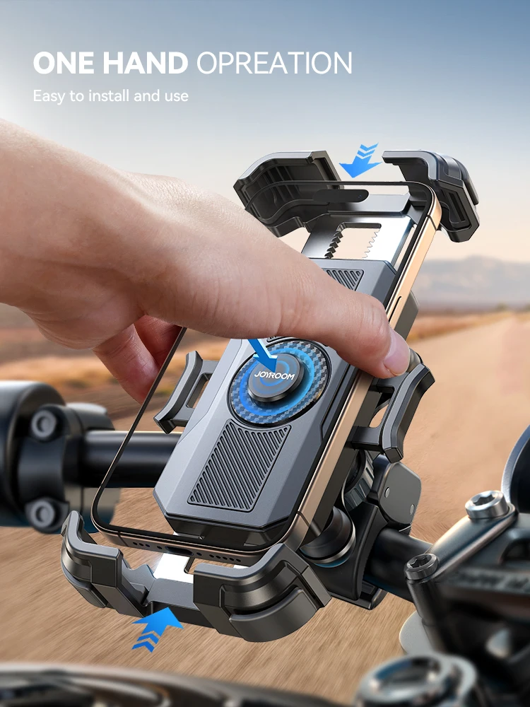 Joyroom Motorcycle Phone Mount Anti Vibration Phone Holder for Motorcycle Handlebar Bike Phone Mount for iPhone for 4.7-7”Phone - Image 4